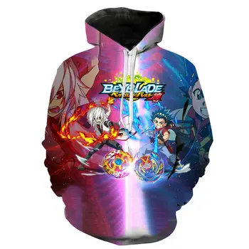 Noul Joc Beyblade Izbucni Hanorace de Imprimare 3D Anime TV BEYBLADE IZBUCNI Hanorac Jachete jachete de Desene animate Bărbați Femei Copii Topuri