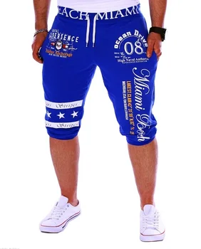 ZOGAA Bărbați pantaloni Scurți Casual Cordon Elastic Talie Înaltă Calitate Scrisoarea Imprimate Genunchi Lungime Buzunare pantaloni de Trening Outwear Barbati