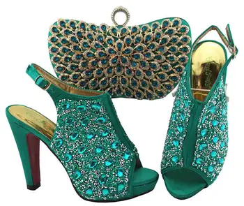 Nou Pantofi italieni cu Saci de Potrivire a Stabilit în petrecerea de nunta pantofi Nigerian Pantofi și Saci de Potrivire Set Pantofi Femei QSL005