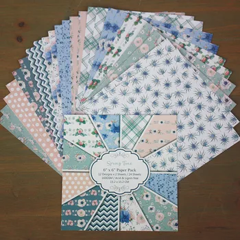24 Foi SPRING TIME Scrapbooking Tampoane de Hârtie Origami-Arta de Fundal de Hârtie de Luare de Card DIY Ambarcațiuni de Hârtie P029