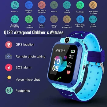 Q12 Copii Smartwatch rezistent la apa Telefon Ceas SOS Anti-a Pierdut Tracker Ceas Inteligent pentru Copii Cadouri