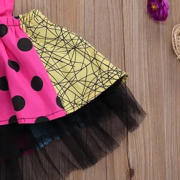 Îmbrăcăminte pentru copii Baby Girl Haine de Petrecere de Vară de Îmbrăcăminte pentru Fete Rochie Mozaic Curcubeu cu Dungi Rochii de Printesa Utilaje