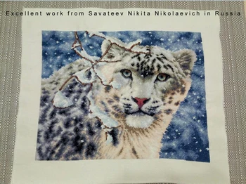 Livrare GRATUITA Calitate de Top populare numărat goblen kit Leopard de Zăpadă dim 35244 animale