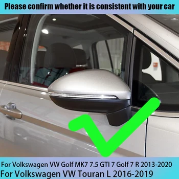 Negru Coajă Retrovizoare Oglinda Laterala capac de Acoperire pentru Volkswagen VW Golf 7 R MK7 7.5 GTI 2013-20 Touran L 2016-19 Fibra de Carbon Model