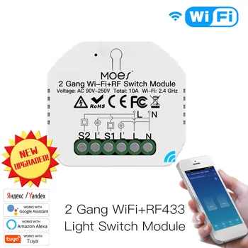2 Mod de DiY WiFi Inteligent Comutator de Lumină Releu Module Smart Home Smart Viața Tuya APP Control de la Distanță de Lucru Cu Alexa Ecou de Start Google