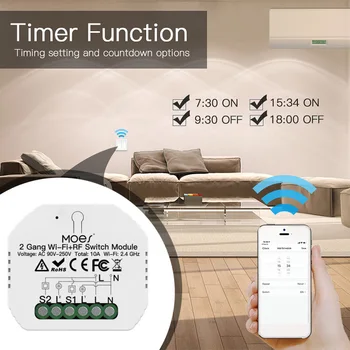 2 Mod de DiY WiFi Inteligent Comutator de Lumină Releu Module Smart Home Smart Viața Tuya APP Control de la Distanță de Lucru Cu Alexa Ecou de Start Google