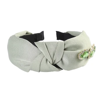LEVAO Stras Banda de Păr Înnodate Trupa Bezel Turban Pentru Femei Bentițe Fete Accesorii Capul Cerc de Păr Bijuterii, articole pentru acoperirea capului
