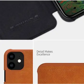 De caz pentru iPhone 11/11 pro cover NILLKIN Qin Epocă Wallet Flip Cover Caz funda pentru iphone 11 pro max Flip PU Piele de Caz