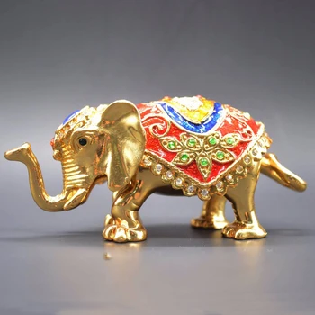 QIFU Elefant Drăguț Bijuterii Breloc Cutii pentru Acasă Decorare Zile Mamei cadouri