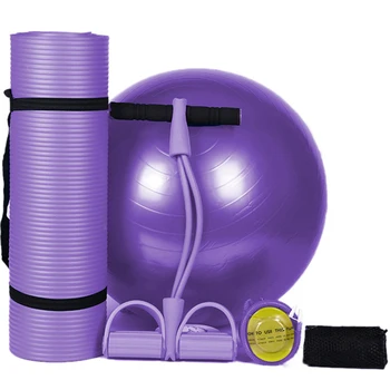 3Pcs Sport Fitness Yoga cu Bile Set Include 65cm Fitball Pilates Echilibru sală de Gimnastică Exercițiu de Yoga cu Bile de 10mm Yoga Mat Pedala Ttension Coarda