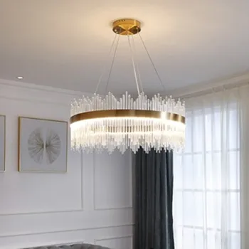 Postmodern de lux lumina candelabru LED simplu de luat masa cameră candelabru dormitor lampa atmosferice cristal living candelabru