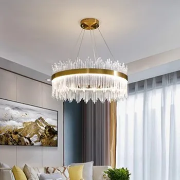 Postmodern de lux lumina candelabru LED simplu de luat masa cameră candelabru dormitor lampa atmosferice cristal living candelabru