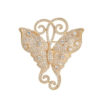 Diamant Fluture S925 Argint Brose pentru Femei Bohemia Aniversare Fine Bijuterii cu Diamante de Crăciun de Lux Unisex Ace de Brosa