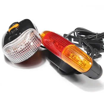 XC-408 Biciclete Biciclete 7-LED Avertizare de Siguranță Semnalizare, Lumina de Frână Lampa spate Corn