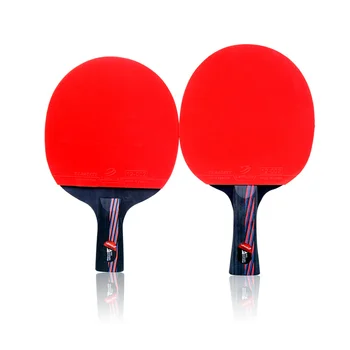 LEMURIA profesionale din fibra de carbon racheta de tenis de masă dublu fata cosuri-la tenis de masă cauciuc FL sau CS mână racheta de ping-pong
