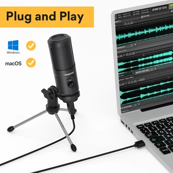 MAONO AU-PM461TR USB Microfon Condensator de Înregistrare Microfon pentru PC de Predare On-line Întâlnire Livestreaming de Jocuri Cu Suport Trepied
