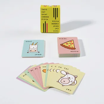 Taco Pisica Pizza cu Brânză de Capră Joc de cărți de Strategie de Familie de Divertisment Amuzant Joc de Bord pentru Petrecere Joc Jucărie Cadou de Familie, Carti de Joc