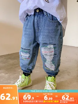 Copii Gaura Blugi Baieti 2020 Nou Primăvara și Toamna Pantaloni Big Boy Copil coreean Pantaloni Stil de Îmbrăcăminte pentru Copii