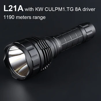 Lanterna Convoi L21A cu KW CULPM1.TG 8A Driver Rază Lungă 6500K cel Mai Puternic Linterna Led Flash de Lumină Vanatoare Camping Lanterna