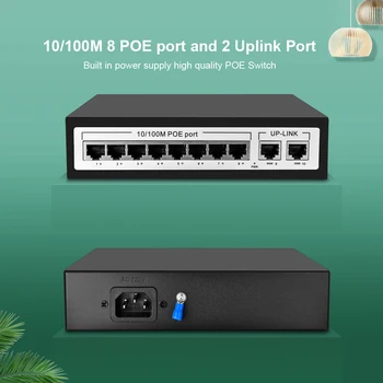 Gadinan 4CH 8CH 48V Rețea POE Switch Ethernet cu 8 Porturi IEEE 802.3 af/at pentru camera IP/Wireless AP/CCTV aparat de fotografiat sistem