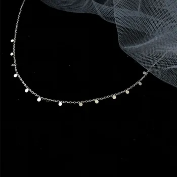 Bacolod S925 Argint Geometrice Coliere pentru Femei 2020 Moda Nunta Logodna Bijuterii Frumusete Petrecere Cravată Colier