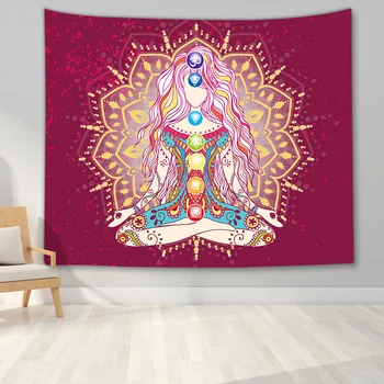 Meditație Chakra Tapiserie De Pe Perete Mandala Tapiserii De Perete Pânză Psihedelice Yoga Covor Boho Decor Mandala Tapiserie