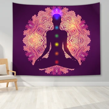 Meditație Chakra Tapiserie De Pe Perete Mandala Tapiserii De Perete Pânză Psihedelice Yoga Covor Boho Decor Mandala Tapiserie