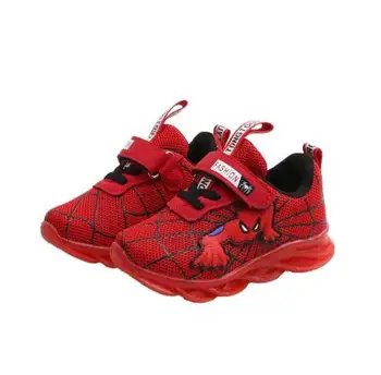 Noul LED Luminos Spiderman Copii Pantofi pentru Băieți și Fete de Lumină Copii Luminos Adidasi Copii Plasă de Sport Fată Băiat Pantofi de Lumină