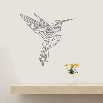 Geometrice Colibri Pasăre Perete Decal Natură Abstractă Păsări Animale De Perete Autocolant Vinil Art Home Decor Camera De Zi Dormitor Murală