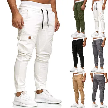 Hip, Hip, Streetwear Bărbați Jogging Pantaloni 2019 Oameni de Bumbac de înaltă calitate Cargo Pantaloni Pantaloni Talie Elastic Harem Pant Barbati