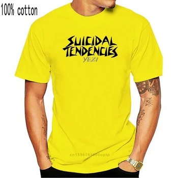Instituționalizați sinucidere tendinte Punk cămașă albă badhabitmerch Simplu din bumbac cu maneci scurte T-shirt Tee Top