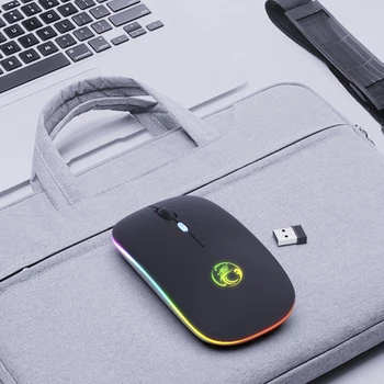 Cu LEDRGB Bluetooth Mouse de Calculator Mouse-ul fără Fir Tăcut Reîncărcabilă Ergonomic Mause Iluminata USB mouse-urile Optice Pentru PC, Laptop