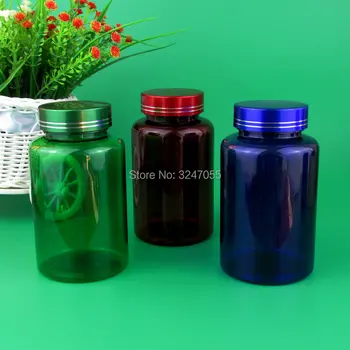 200ml 250ml Goale din Plastic Verde Medicină Capsule de Ambalare Sticla, Albastru/Rosu Medicale de Înaltă Calitate Pastile/Tablete Container de Depozitare