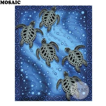 Tribal Țestoase de Mare Plin Pătrat de Mozaic Tablou de Foraj Rășină Broderie 5D Diy Diamant Pictura Handmade cruciulițe D8