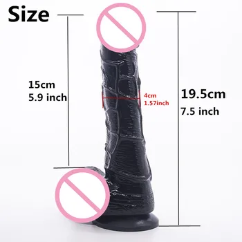 Realistic Dildo-uri Carnea Maro Negru Vibrator Pentru Femei Flexibil cu Penis Mare cu Textură Ax si ventuza Puternica Jucărie Sexuală