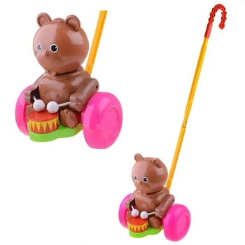 Scaun cu rotile urs-bateristul 23 cm, jucărie pentru copii forma c-76-f