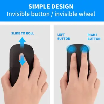 Zienstar Wireless Pliabil Arc Mouse Pliabil Bluetooth Touch Soareci de Calculator,Laptop și Tabletă