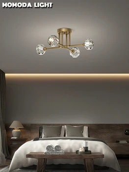 Modern K9 Cristal, Candelabre de Iluminat High-end de Cupru Lămpi de Tavan pentru Living Dining Dormitor Mansardă Villa Home Decor Lumini