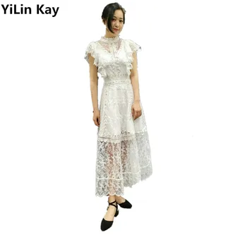 YiLin Kay High-end personalizate femeie rochie de vara 2020new ajunge pistă de moda Alb super xian prima dragoste vintage rochie de dantelă.