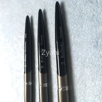 2021 cel Mai bun VANZATOR Mâner Metalic Negru Dimensiuni Mari 1buc 24#22 Rotund Ascutit Kolinsky Pensula Nail Art Pen Cristal Acrilic Salon