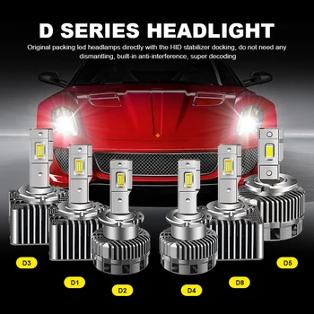 EURS Mașină de Lumina D1S D2S D3S LED-uri Canbus Faruri D4S D1R D2R D3R D4R D5S D8S 70W 11600LM Kit LED-uri pentru a Înlocui ASCUNS de Conversie Lămpi