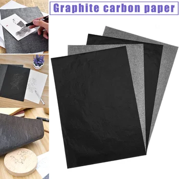 100 Buc Carbon, Hârtie de Transfer Copia Foi de Grafit Contur A4 pentru Lemn Panza de Artă MYDING