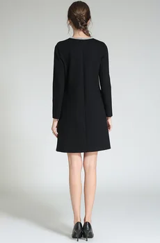 Toamna Iarna Moda Doamnelor elegante rochie cu maneca Lunga Office rochii negre vestidos Plus Dimensiune Cultivarea Jurken 4XL 5XL
