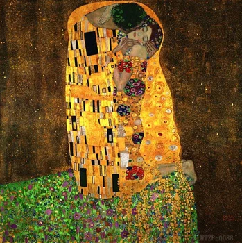 Gustav Klimt Femei Decoratiuni Acasă Canvas Wall Art Obiecte Albastre Ab Trei Etape De HD Imprimare Tablouri Pe Panza Poster
