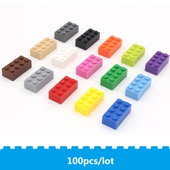 100buc/lot clădire din cărămidă 2*4 diy blocuri jucarii Compatibil cu brand cunoscut 3001 educație Timpurie de formare jucării jucarii pentru copii