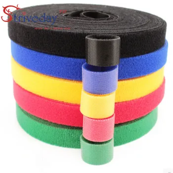10 metri/rola magic bandă de nylon pentru cabluri cu Lățime de 1 cm cablu legături de sârmă Căști Bobinator velcroe cravată 5 culori pentru a alege de la