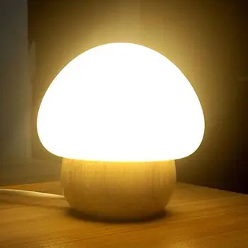 Forma de ciuperci Lumina de Noapte pentru a Regla Luminozitatea 16 Moduri Lampa de pe Noptiera pentru Dormitor L69A