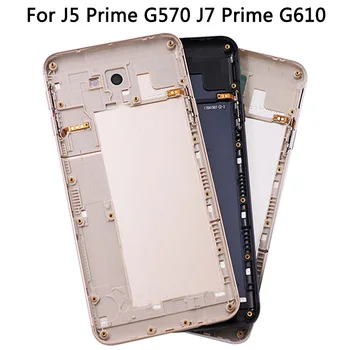 Noi J7 Prim G610F G610 On7 2016 Metal Locuințe din Spate Pentru Samsung Galaxy J5 Prim G570F G570 On5 2016 Spate Capac Baterie Carcasa