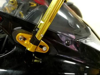 Capacul frontal Motocicleta de Curse de Biciclete Oglinda Retrovizoare Adaptor CNC Partea Mirror Link Conector Parbriz Carenajele pentru kawasaki Honda