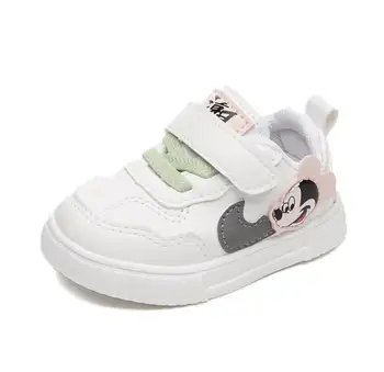 Disney noi de toamna pentru copii pantofi de copil baieti primavara fete pantofi casual de desene animate Mickey mouse pentru copii pantofi albi